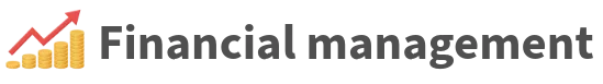 Логотип сайту Фінансовий менеджмент – золоті монети та графік росту