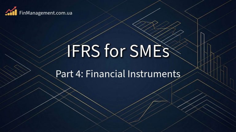 IFRS for SMEs Overview Cover: Part 4. Financial Instruments Accounting.