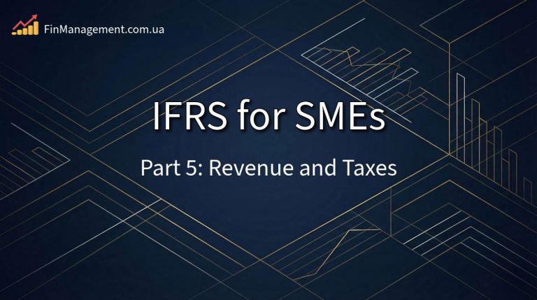 IFRS for SMEs Overview Cover: Part 5. Revenue, Liabilities and Taxes (Sections 21-30).